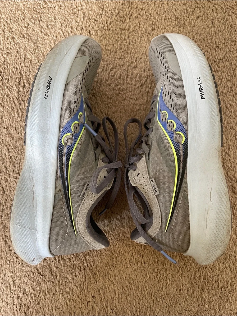 Saucony Ride 16 “Fossil Pool” Running Shoes Women’s 8 Grey Trainers Comfort Shoe